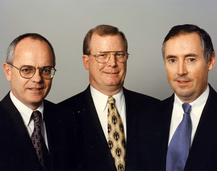 Members of the office of the managing partner from left to right: Mark Scally, Bob Jensen and Tom Rotherham.