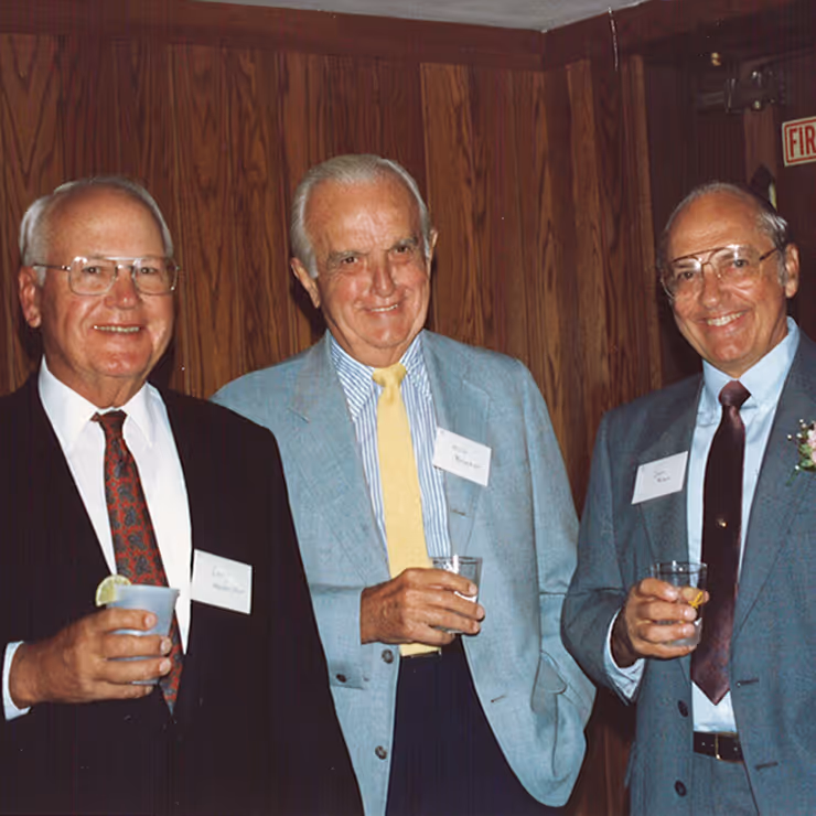 Pictured from left to right: Larry Hendrickson, Milton Broeker, Jim Rian of Broeker Hendrickson & Co.